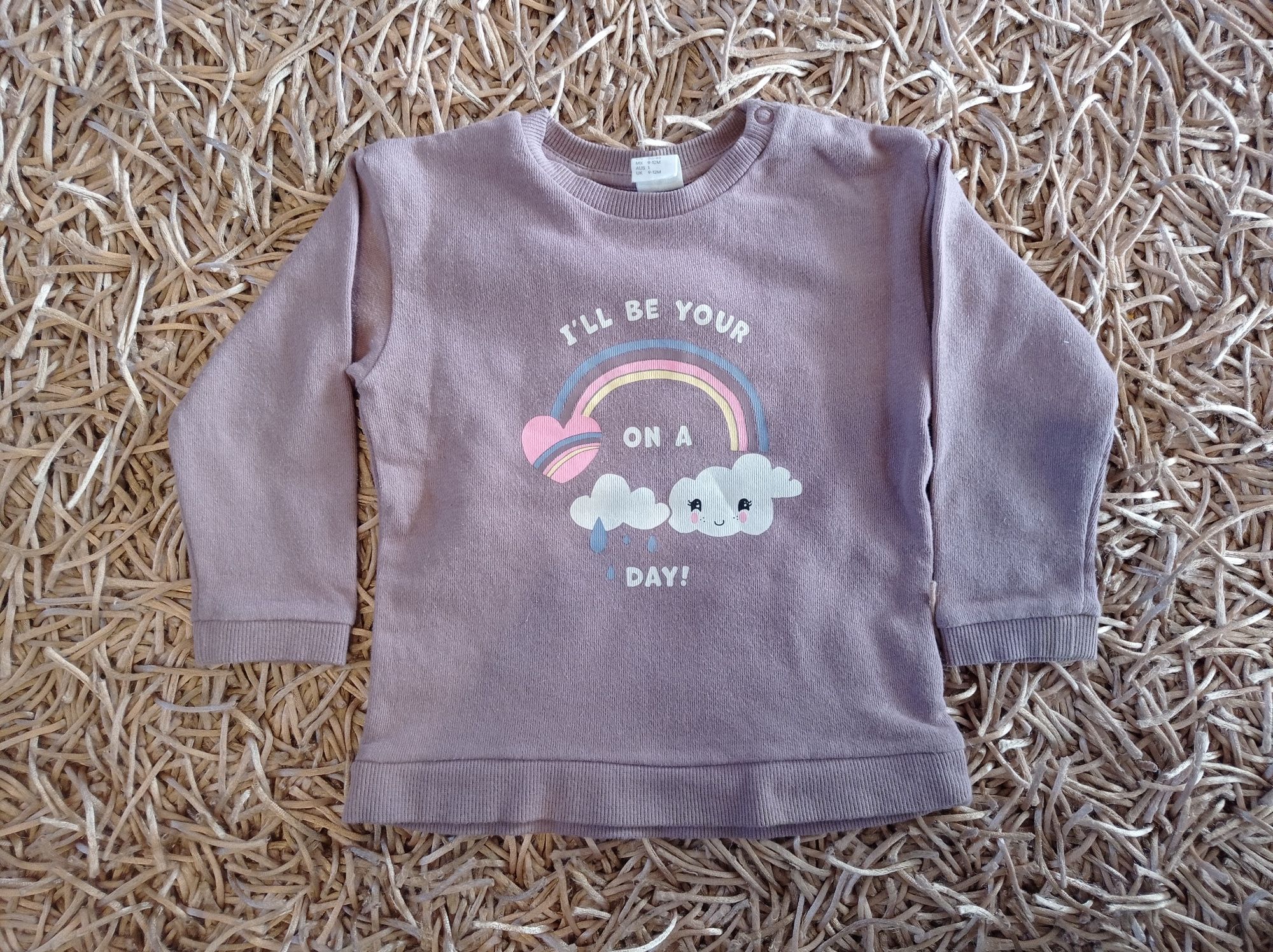 Bluzy, dziewczynka, Myszka Minnie, miś, tęcza, 4 szt., r. 80-86