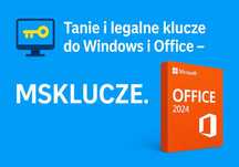 Klucz Microsoft Office 2024/2021/2019  Windows 10/11 PRO/HOME