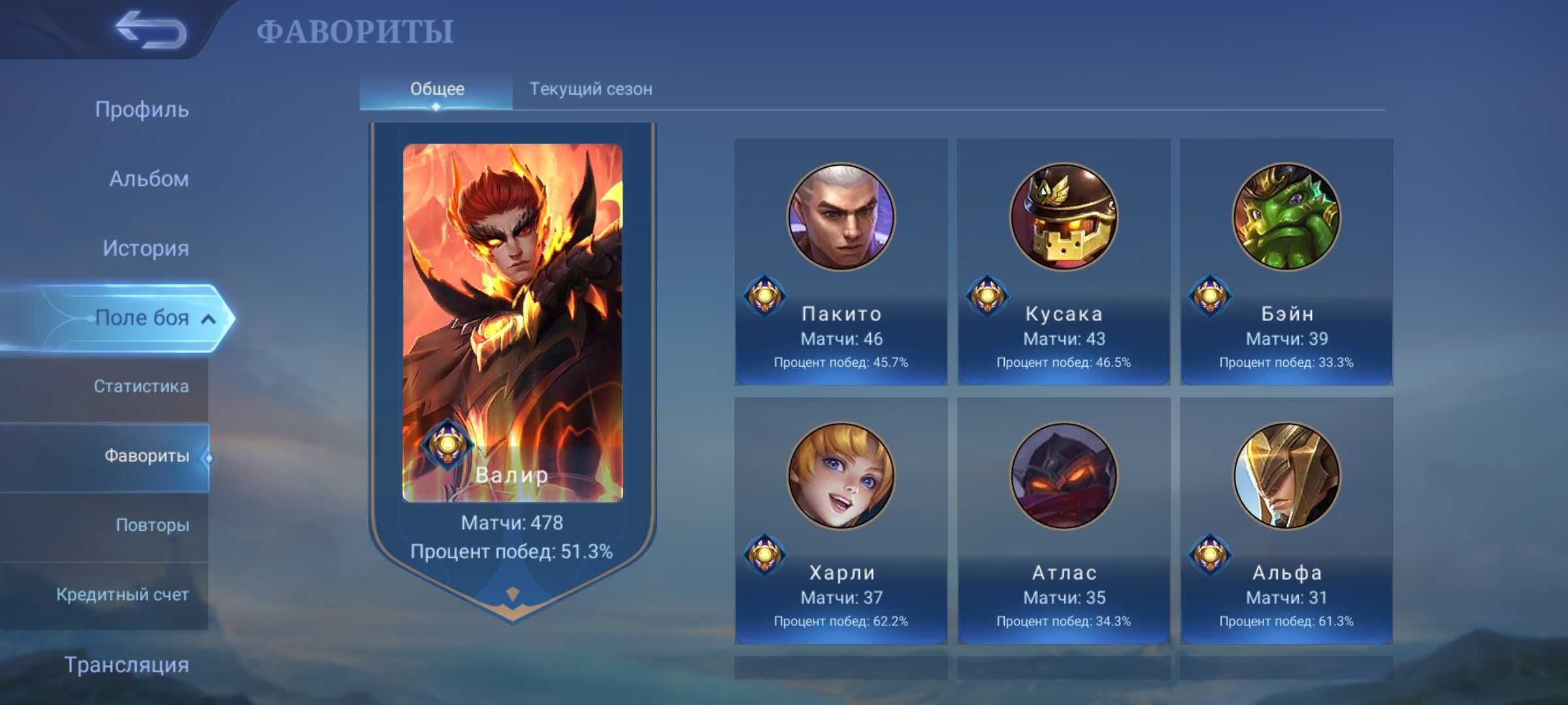 Продам аккаунт Mobile Legends