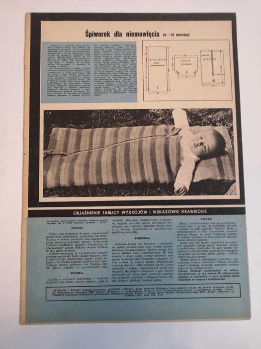 Moda I Życie 02/1972R - Wykroje I Wzory Nr 2/296