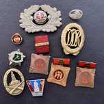 Oryginalne odznaki NRD – 11 szt. DDR / FDJ / DLRG / Luftgewehr
