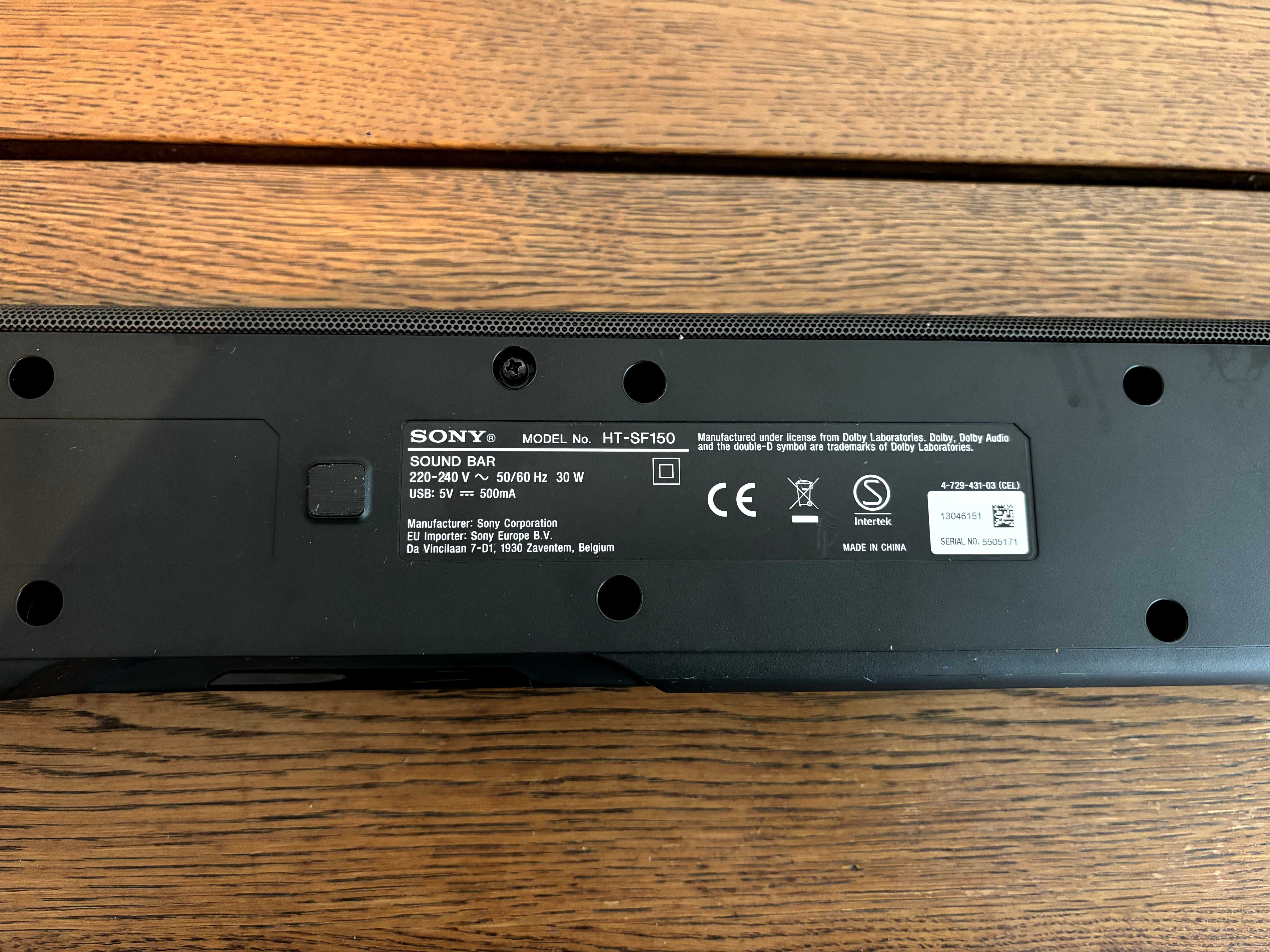 Coluna Soundbar Sony HT-SF150 | Preto