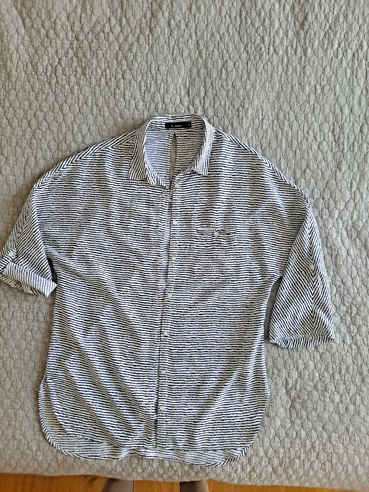 Delikatna biało-czarna koszula Monnari r.36