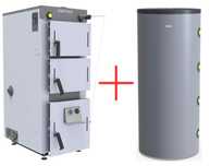 Kocioł DEFRO Firewood 19 kW + DEFRO Bufor DBO S 1000 litrów