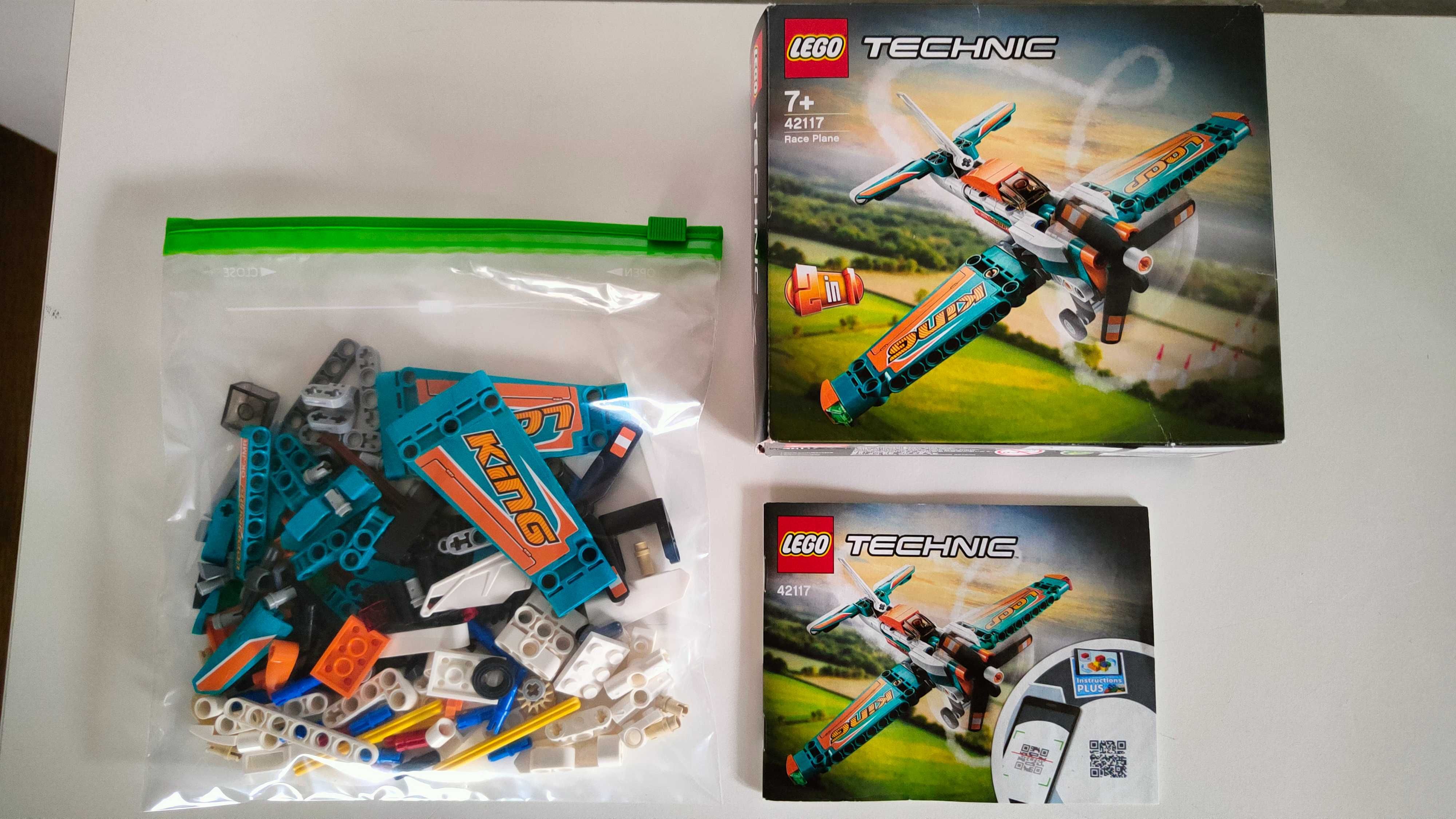 Klocki Lego Technic samolot wyścigowy 42117