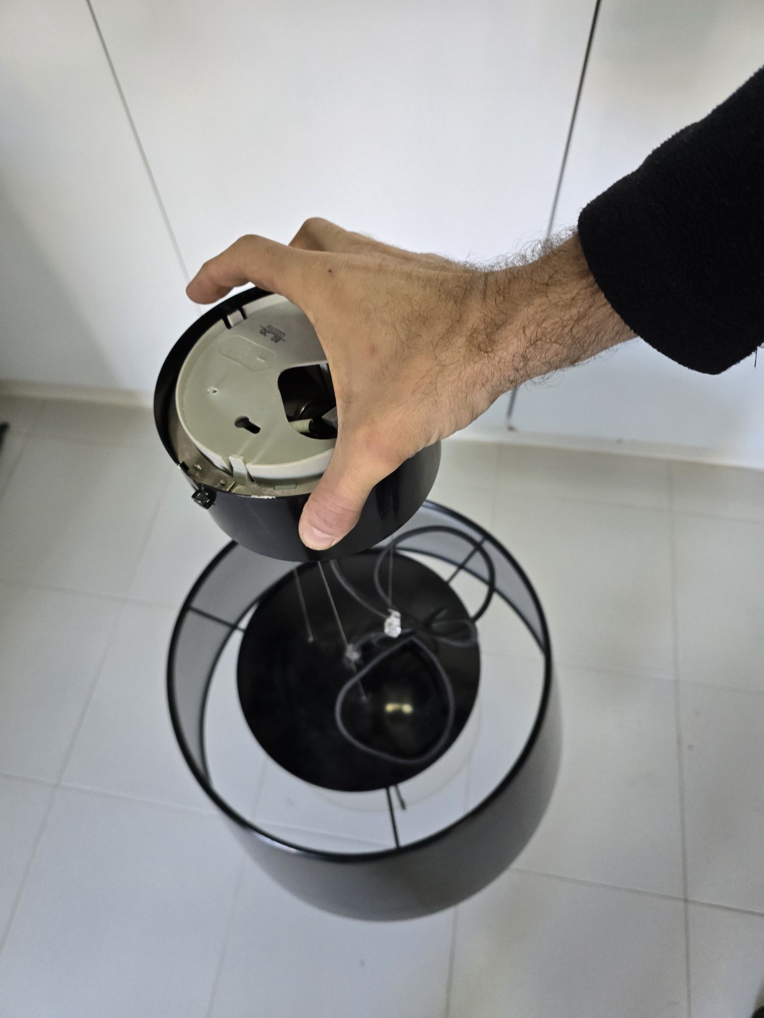 Candeeiro IKEA suspenso preto