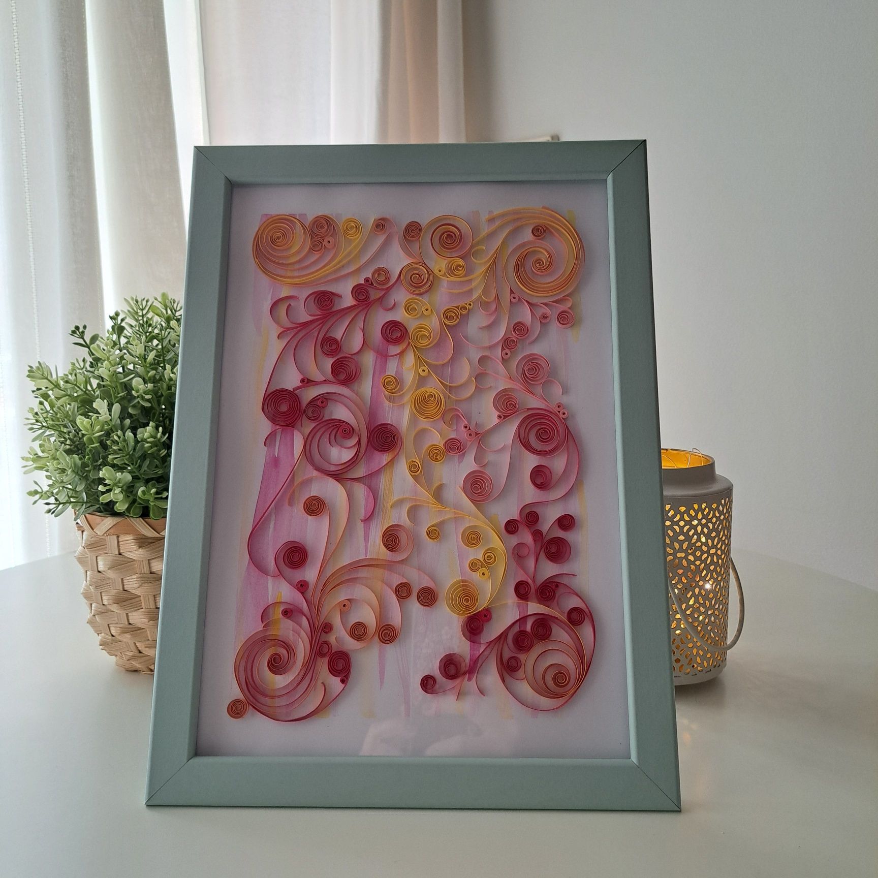 Quadro tecnica Quilling artesanal