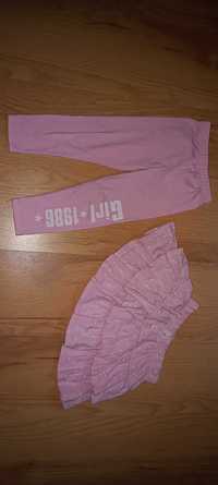 Zestaw spodnie i spódnica dla dziewczynki rozmiar 98