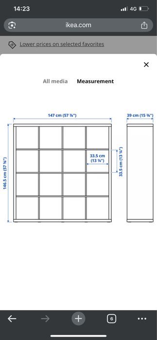 Estante KALLAX ikea de 16 compartimentos