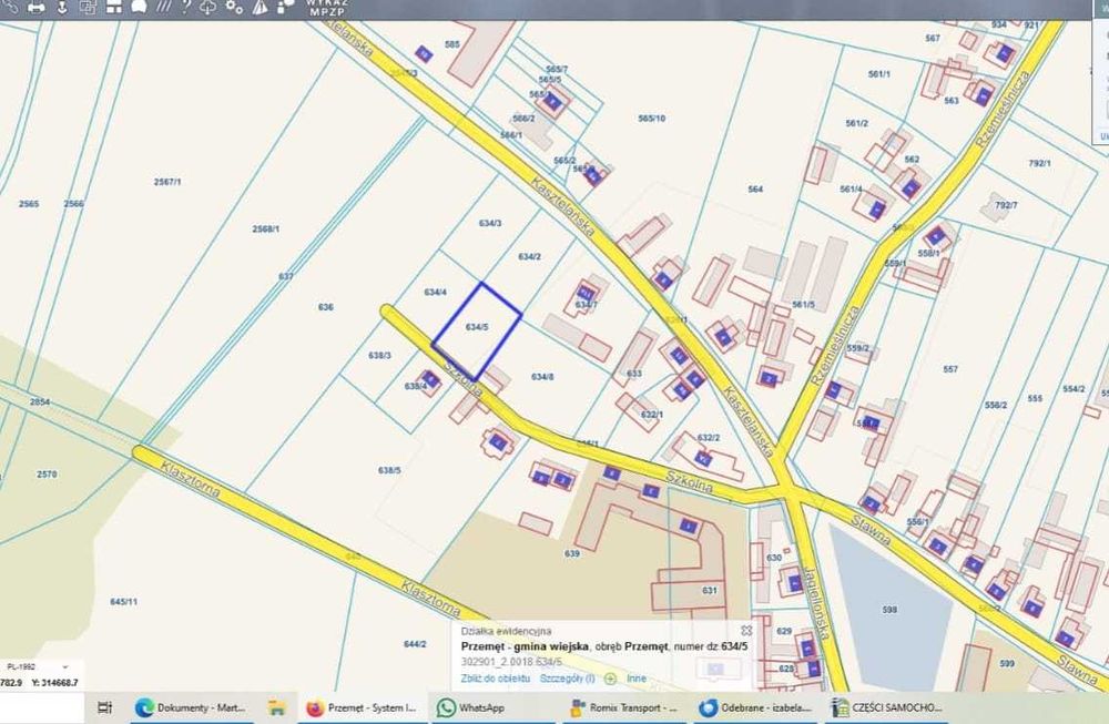 Działka pod budowę Przemęt