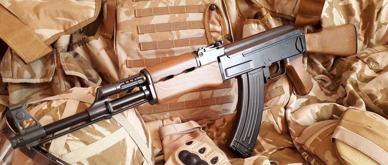 Дитячий повнорозмірний металевий автомат Калашнікова АК-47 Cyma