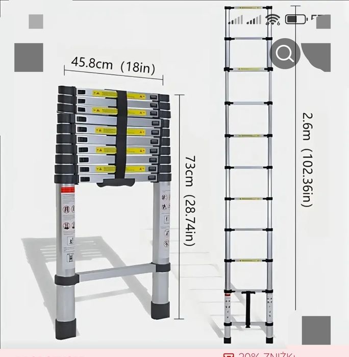 Drabina rozkładana 2.6 m
