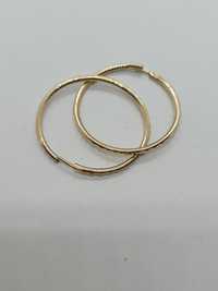 Золотые серьги кольца Конго 585 пробы