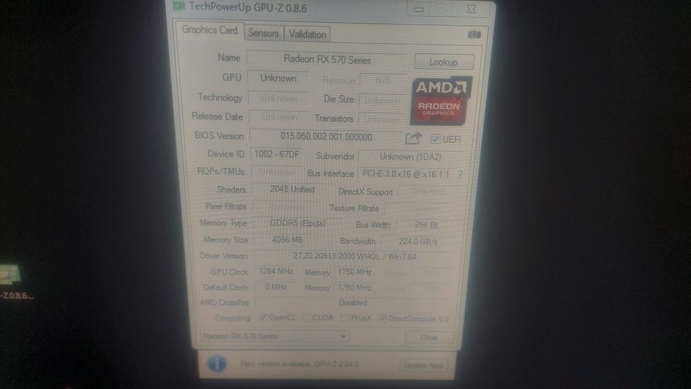 Видеокарта RX570 4gb
