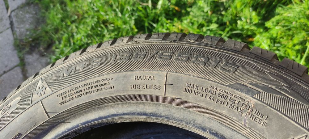 Opony zimowe 6mm 185/65/15 Goodyear 2N