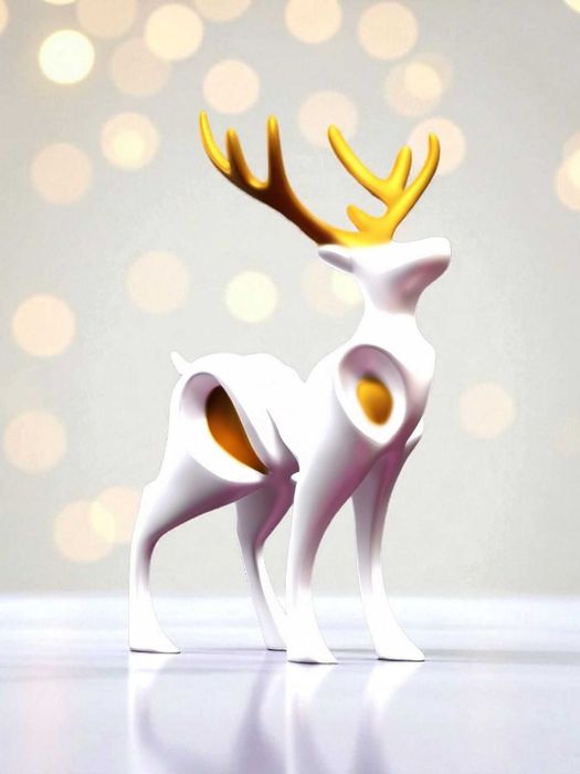 Luksus i Elegancja! Kolekcja Figur Reniferów "Golden Spirit" Dekoracja