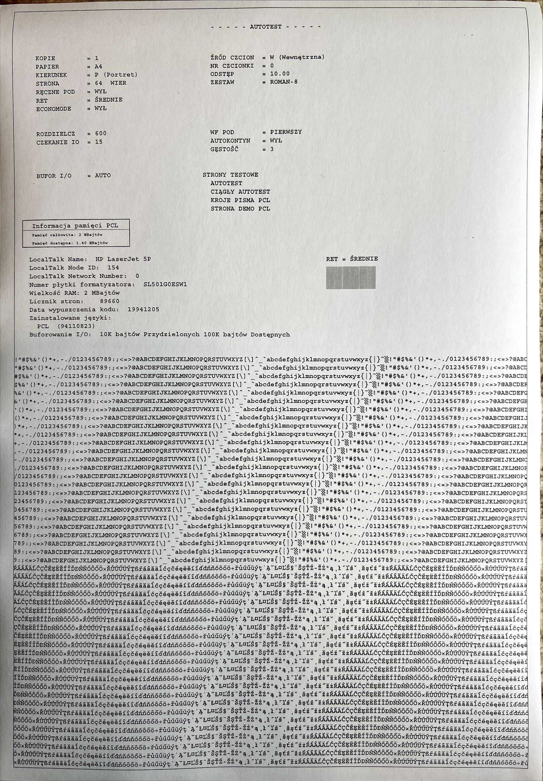 Drukarka HP LaserJet 5P retro