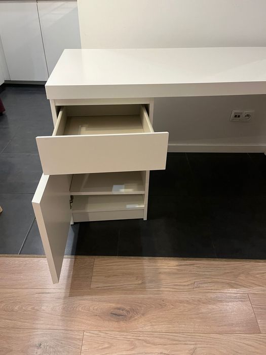 Biurko białe ikea 65 x 140 cm