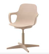 Krzesło obrotowe biurowe IKEA ODGER biały/beżowy