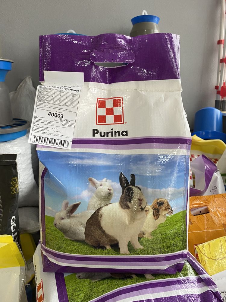 Готовий корм для кролів без трав’яного борошна