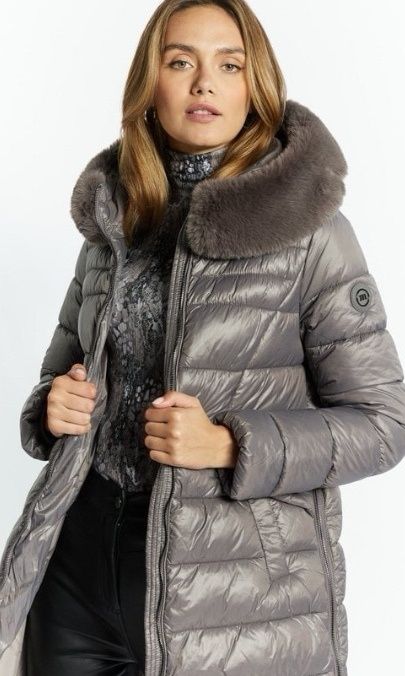 Płaszcz ciepła długa Kurtka zimowa Monnari rozmiar 38 Zara szara brąz