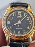 Cintage casio damski piękny pozłacany działa klasyka skórą itd