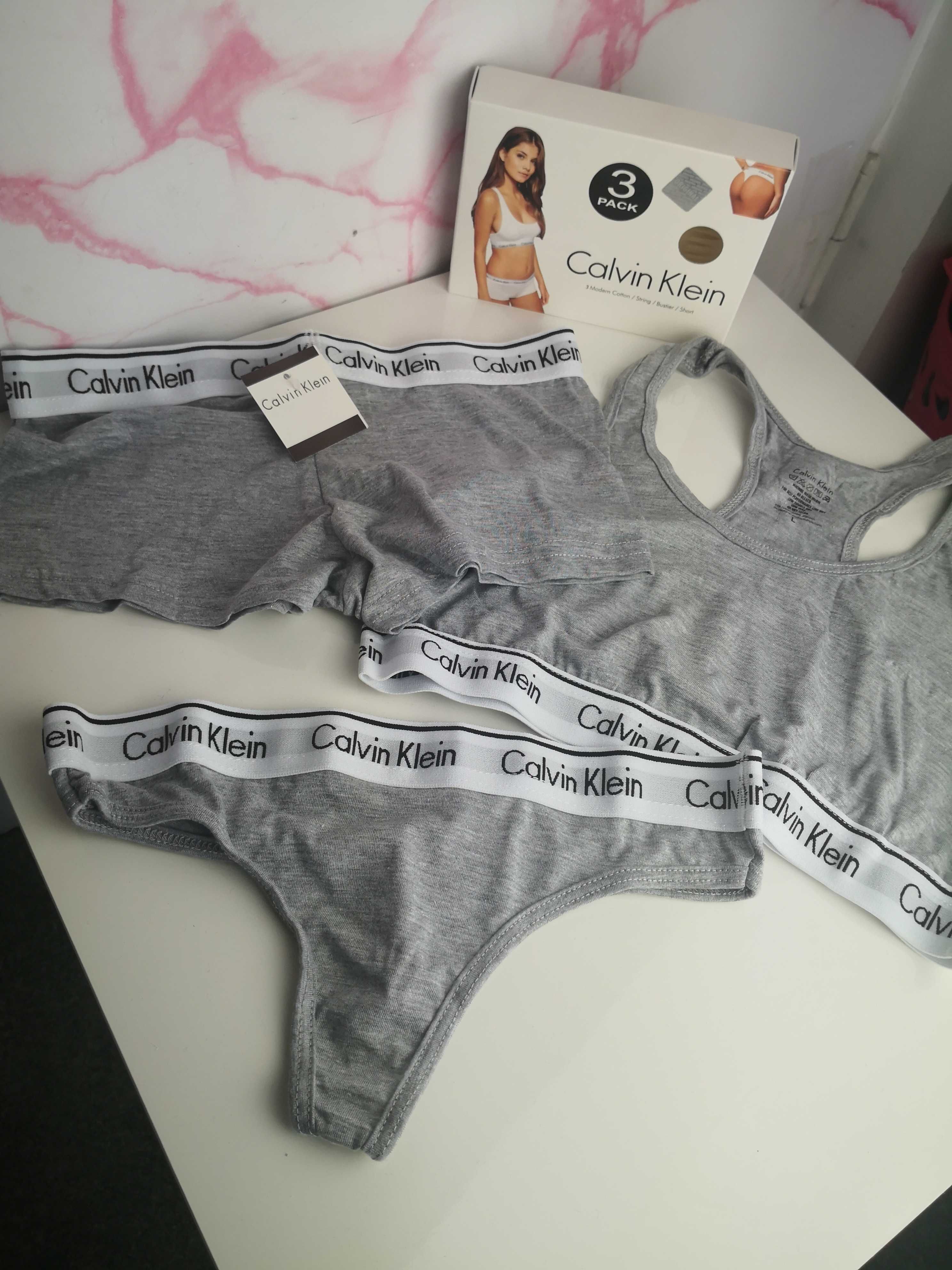 3pak stringi majtki bokserki top Calvin Klein hit