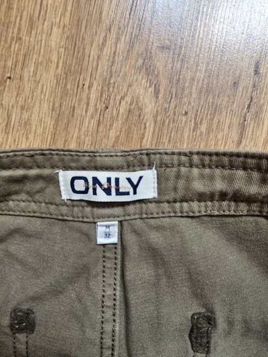 Spodnie bojówki cargo khaki szerokie M/L Only