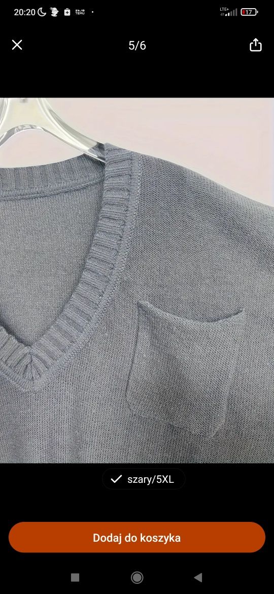 Sweter damski plus size