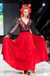 Suknia wieczorowa Folk Design Czerwone Korale