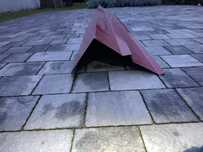 Opierzenie dachu  brąz blacha 1 sztuka 227 cm x 27 cm x 17 cm