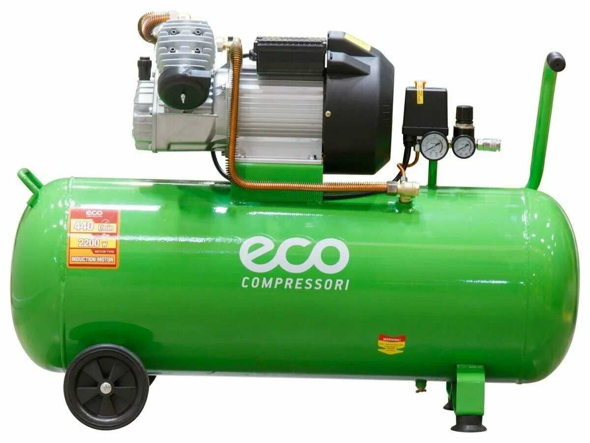 Компресор ремінний ECO AE-1005-3 100л 2,8кВт 8атм 440л/хв компрессор