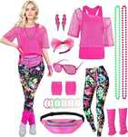 Przebranie lat 80 90 neonowy, kostium disco, Vintage, Kiss, Retro XL