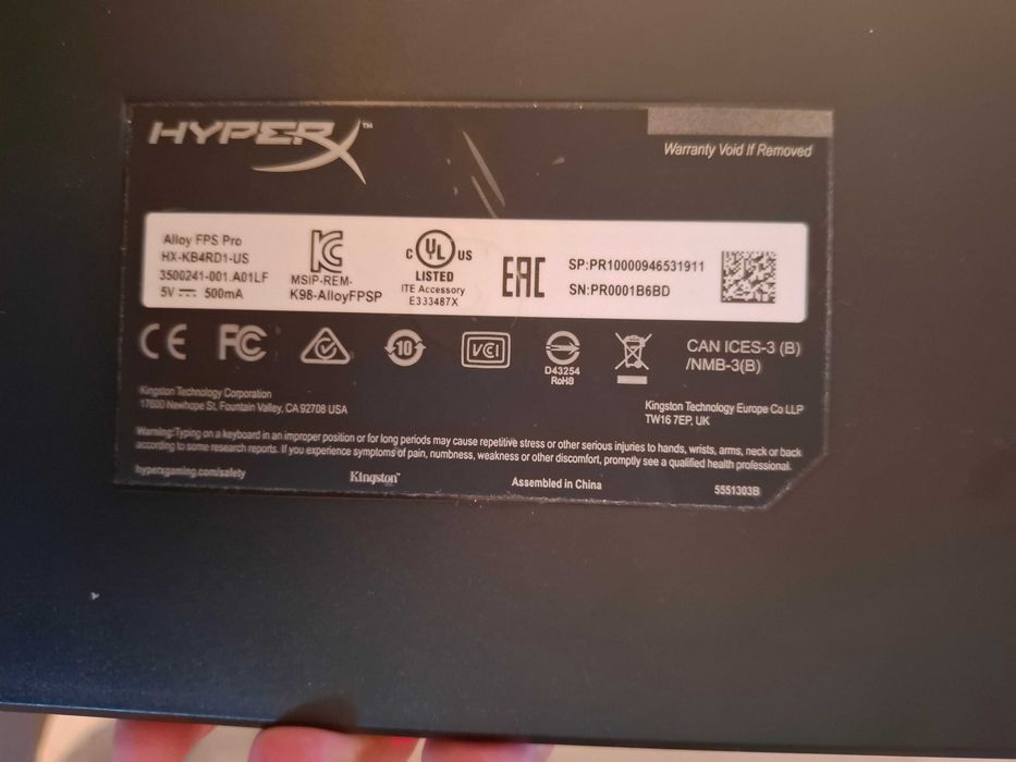 Teclado Alloy FPS pro HyperX