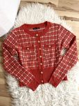 Elegancki sweter z guzikami kardigan Shein S
