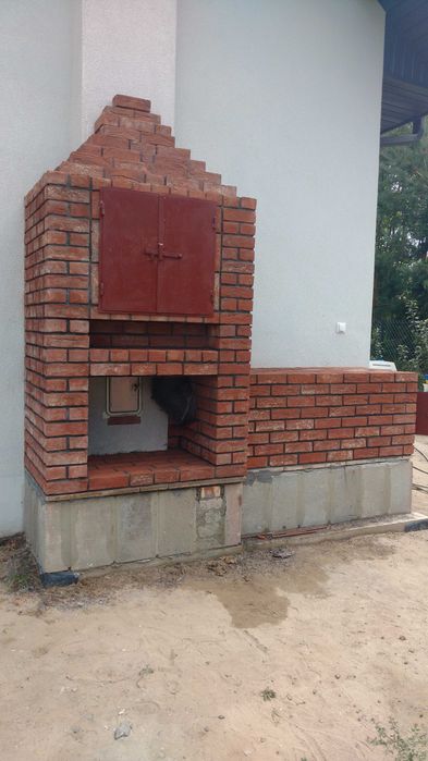 GRILL kominek murowany wędzarnia piec zewnętrzny kompleksowy montaż