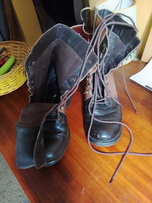 Botas em couro senhora