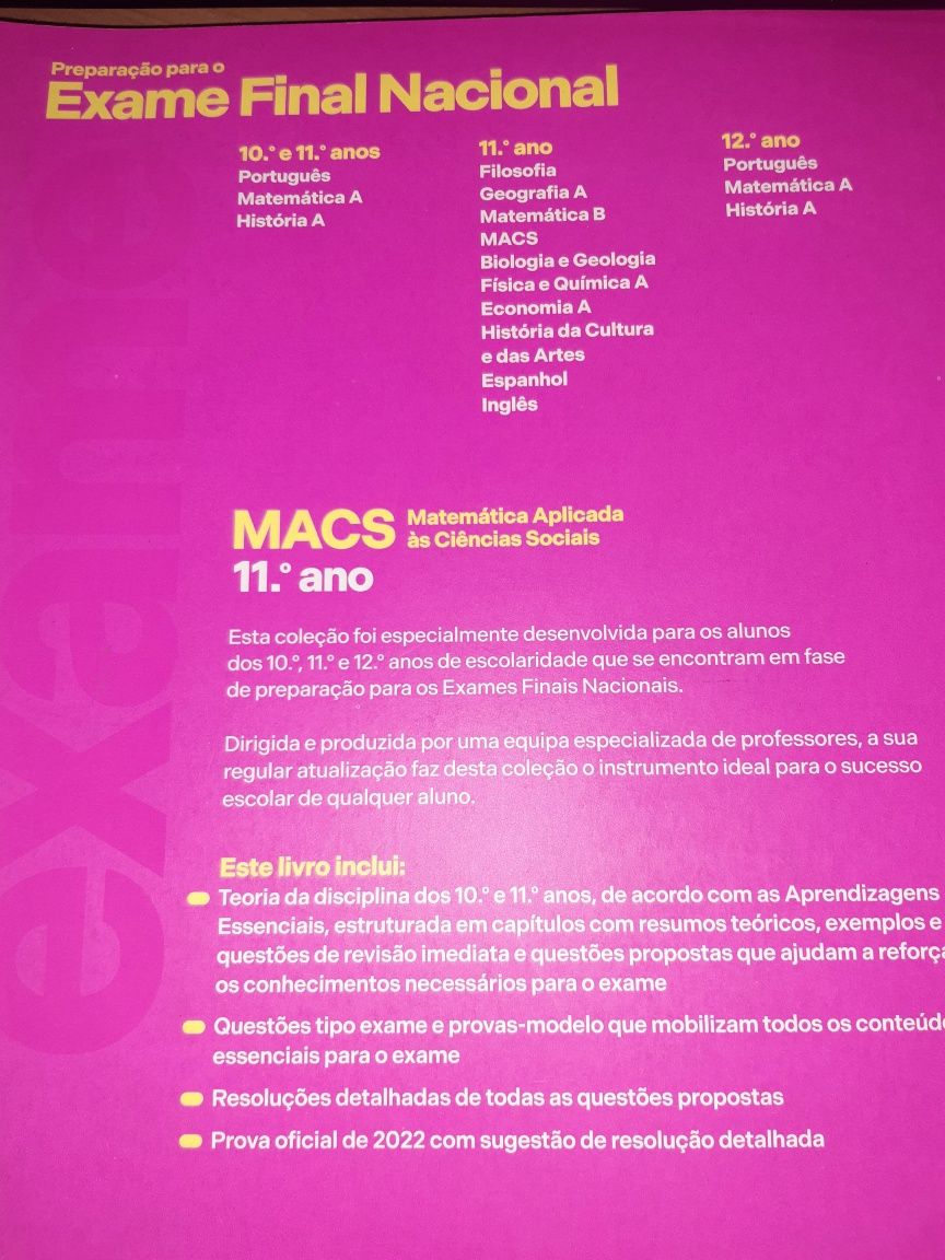 Livro MACS para exame nacional 11° ano