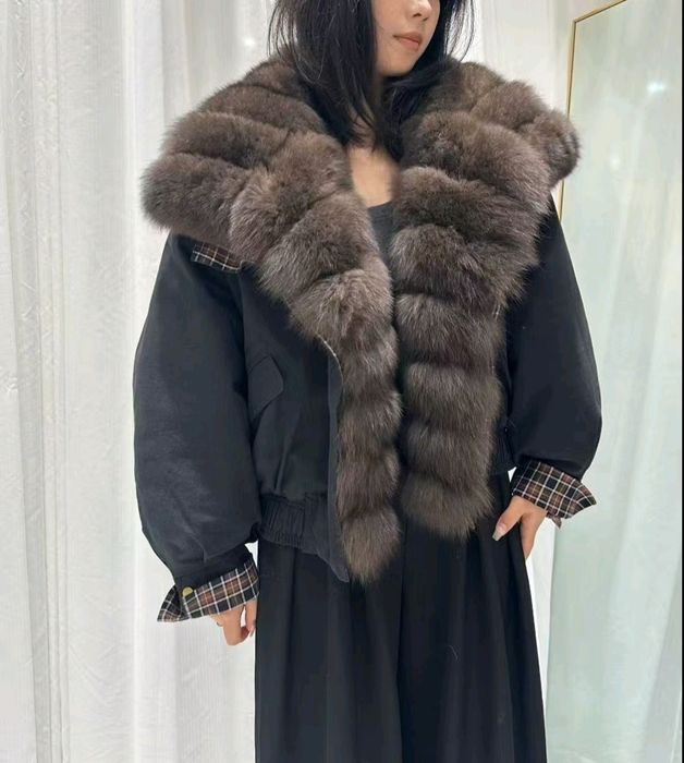 Зимова парка-автоледі  з натуральним хутром