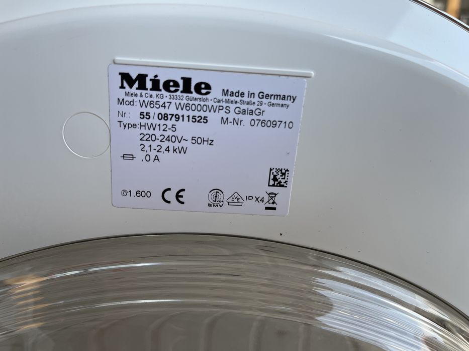 Пральна машина Miele W6547 на 7 кг.