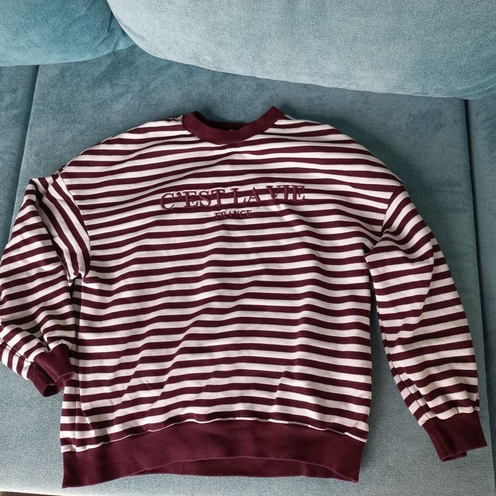 Bluza sweter oversize bershka paski ciążowa i