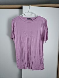 Liliowy t-shirt gładki