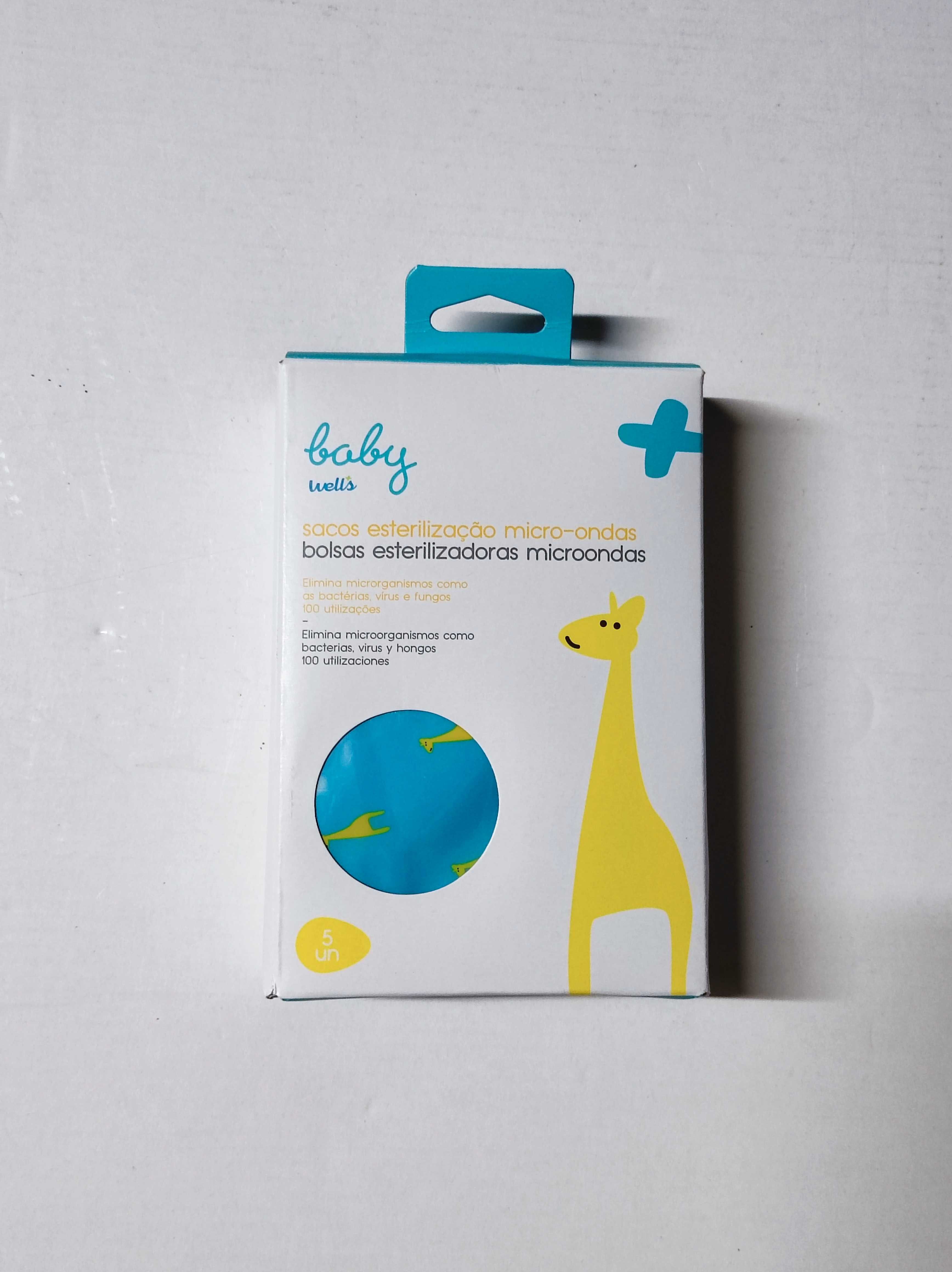 Bolsas esterilização biberão / chupeta micro ondas (novo)