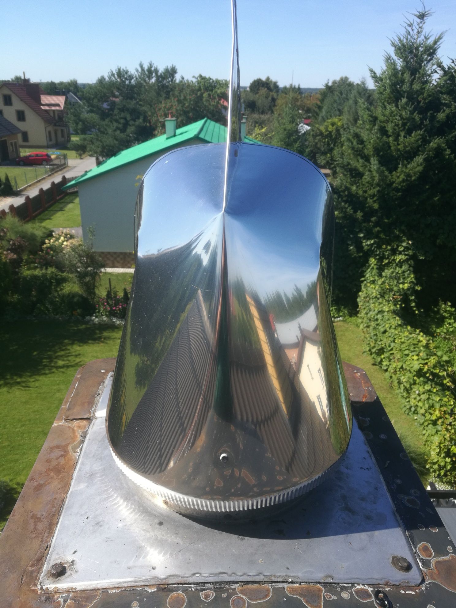Kogut Strażak nasada kominowa kwasoodporna fi 300 chromonikiel