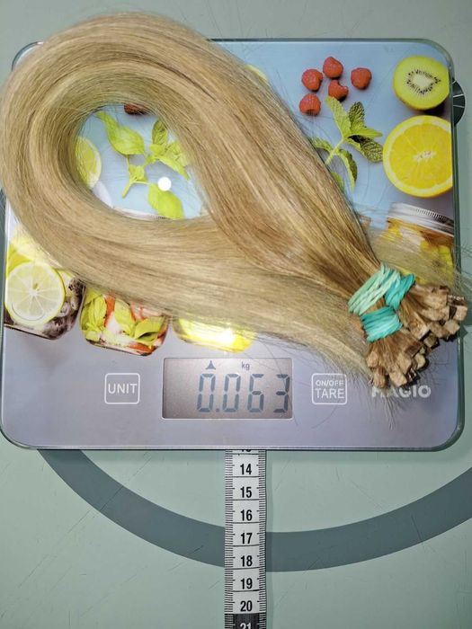 Волосся натуральне Блонд для нарощування або загущування