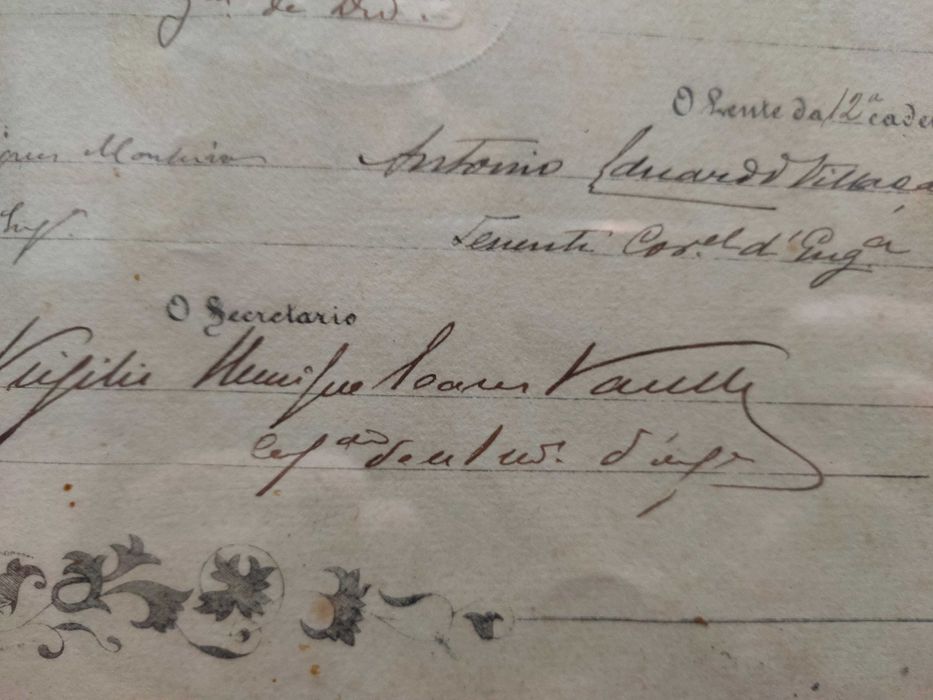 Item de colecionismo militar, Certificado de Sargento Cadete, 1910