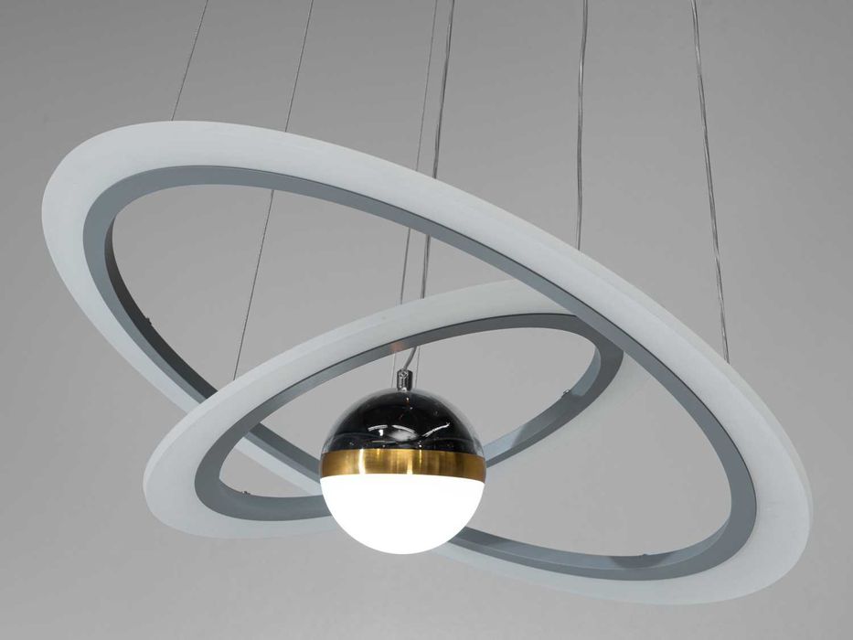 Світлодіодна підвісна люстра  з двома кільцями 85W