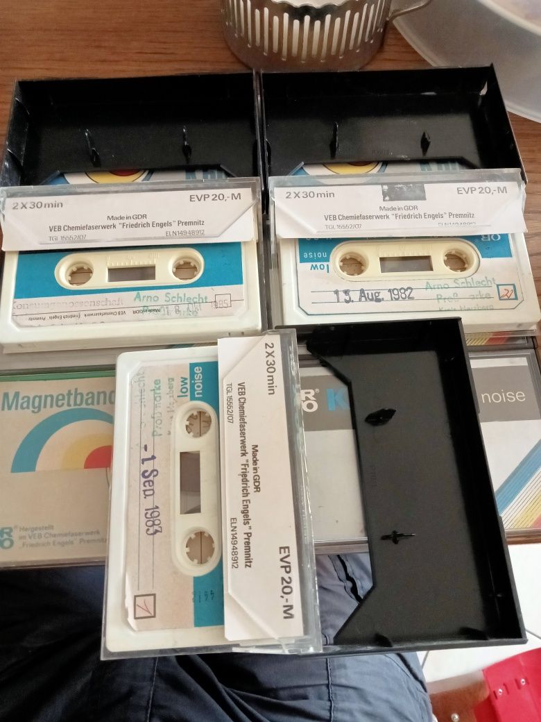 Kassettenbox DDR ORWO kasety mc 9szt