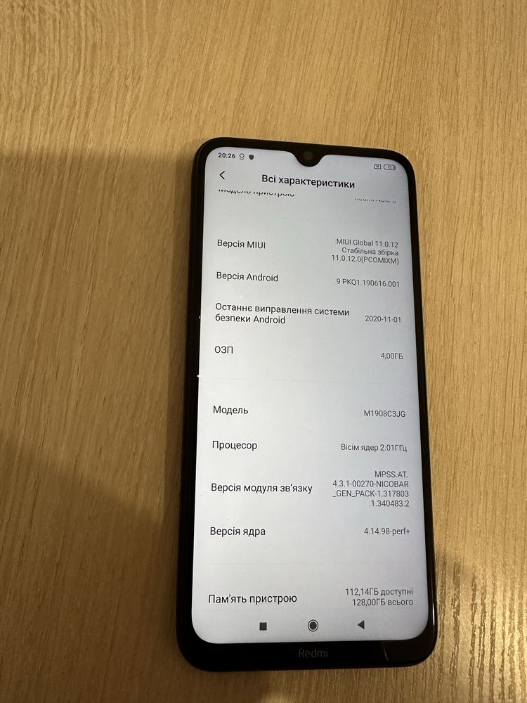 Xiaomi redmi note 8 4/128GB