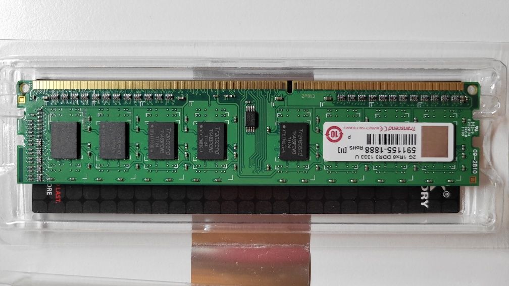 DDR3 4szt po 2GB 1333MHz PC3-10600 Transcend CL9 1Rx8 Dimm  8GB DDR3